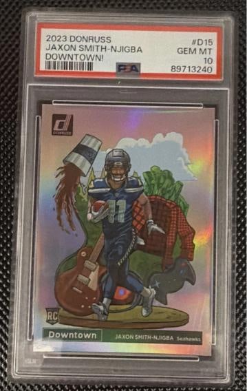 2023 Panini Donruss Jaxon Smith-Njigba PSA 10 Downtown SSP Rookie: 2023 Panini Donruss Jaxon Smith-Njigba PSA 10 Downtown SSP Rookie