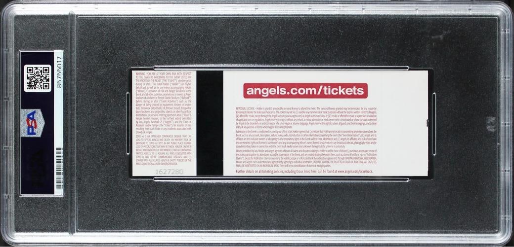 Angels Shohei Ohtani Signed 6/27/23 LAA Vs CWS Ticket Stub Auto 10! PSA Slabbed - 2
