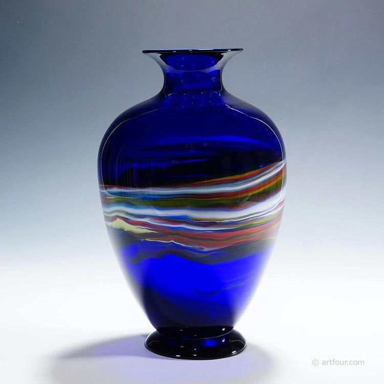 Art Glass Vase by Gianni Versage for Vetreria Archimede Seguso ca. 1990s - 4