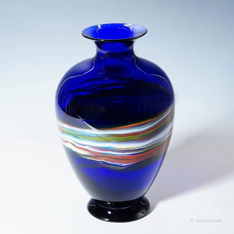 Art Glass Vase by Gianni Versage for Vetreria Archimede Seguso ca. 1990s - 5