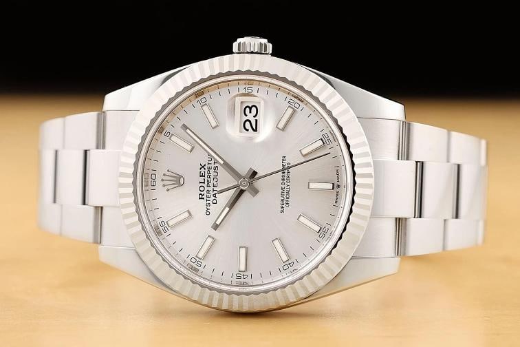 2024 CARD ROLEX DATEJUST 41 126334 SILVER DIAL 18K GOLD STEEL OYSTER WATCH - 3