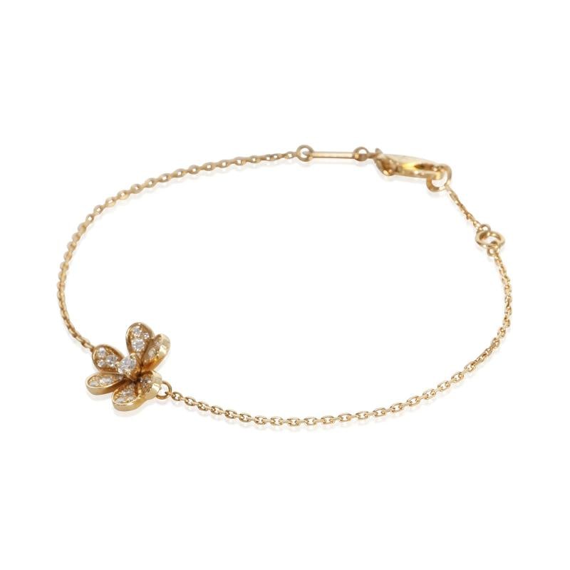Van Cleef & Arpels Yellow Gold Diamond Mini Model Frivole Bracelet - 2