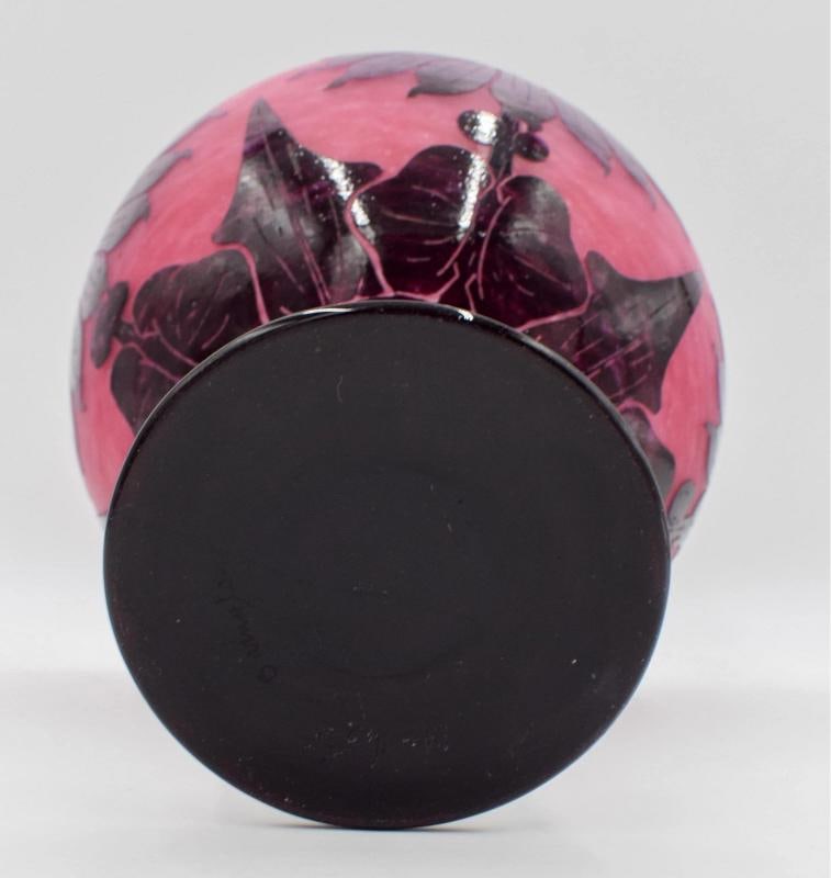 Schneider Le Verre Francais Cameo Art Glass Vase-Centerpiece Made for Ovingtons - 7