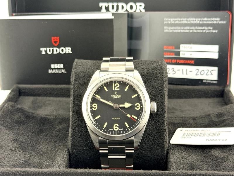 2025 Tudor Ranger 79950 39mm Black Dial Stainless Steel Box Paper: Condition: Pre-owned - Excellent,Bezel Color: Silver,Year Manufactured: 2025,Band/Strap: Bracelet,Case Color: Silver,Department: Men,Watch Shape: Round,Style: Casual, Classic, Dress/Formal, Luxury,