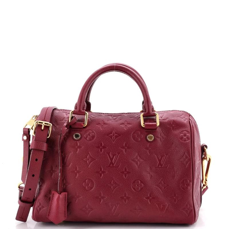 Louis Vuitton Speedy Bandouliere Bag Monogram Empreinte Leather 25: Condition: Pre-owned - Fair,Brand: Louis Vuitton,Exterior Material: Leather,Style: Shoulder Bags,Exterior Color: Pink,Department: Women,Size: 25,Accessories: Lock, Clochette, Keys, With Strap