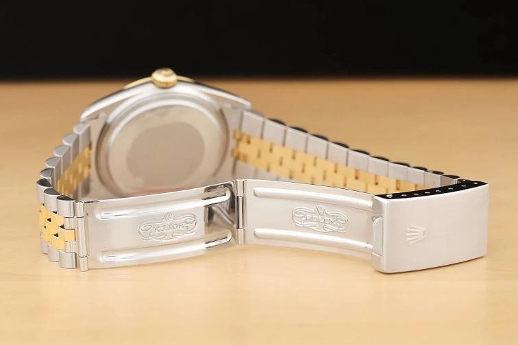 ROLEX MENS DATEJUST 16013 GRAY DIAL 18K YELLOW GOLD STAINLESS STEEL WATCH - 10
