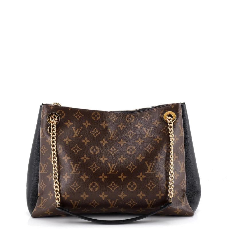 Louis Vuitton Surene Handbag Monogram Canvas with Leather MM: Condition: Pre-owned - Fair,Brand: Louis Vuitton,Exterior Material: Canvas Coated, Leather,Style: Shoulder Bags,Exterior Color: Black,Department: Women,Size: Mm,Accessories: Dust Bag