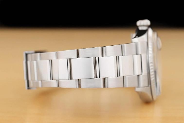 ROLEX MENS DATEJUST 16014 18K WHITE GOLD STEEL ICE BLUE DIAL OYSTER BAND WATCH - 8