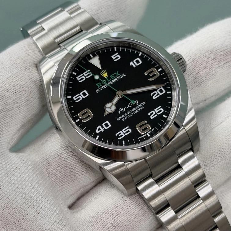 2025 Service Card Rolex Air King 116900 40mm Black Dial Stainless Steel - 2