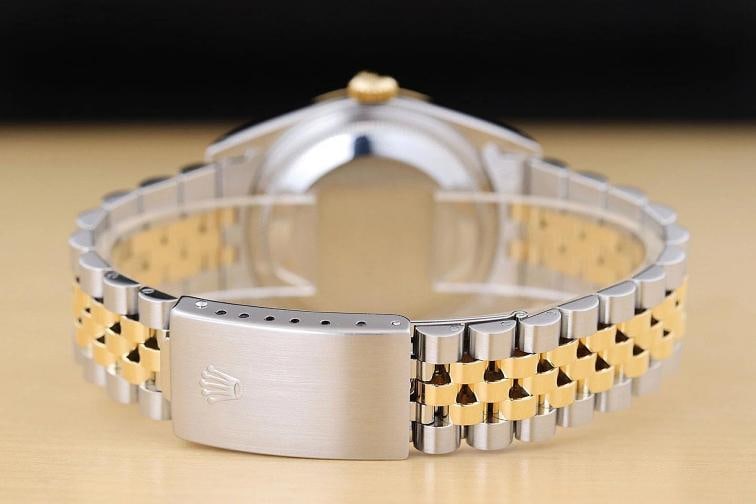 ROLEX MENS DATEJUST 16233 18K GOLD STAINLESS STEEL CHAMPAGNE DIAL TWO TONE WATCH - 6