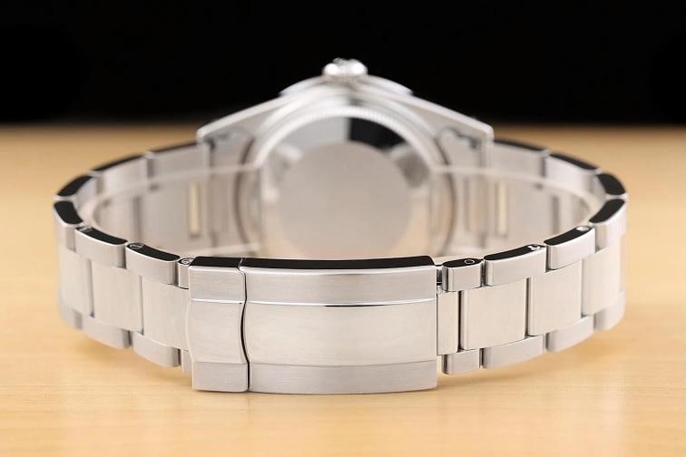 ROLEX DATEJUST 1601 18K GOLD STEEL WHITE DIAL DIAMOND BEZEL OYSTER BAND WATCH - 6