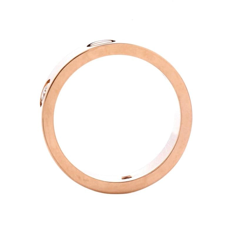 Cartier Love 3 Diamonds Band Ring 18K Rose Gold with Diamonds - 2