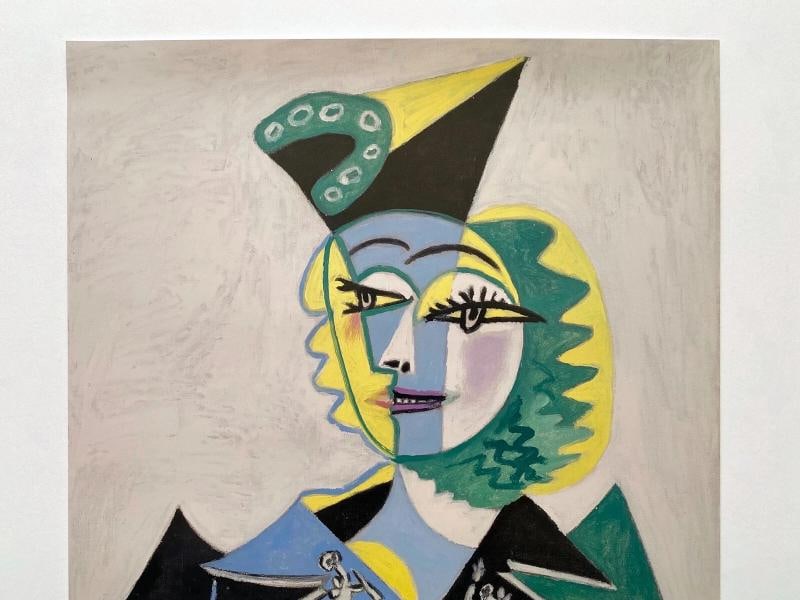 PABLO PICASSO LITHOGRAPH PRINT FRENCH MUSEUM POSTER PORTRAIT NUSCH ELUARD 1937 - 2