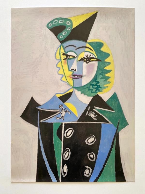 PABLO PICASSO LITHOGRAPH PRINT FRENCH MUSEUM POSTER PORTRAIT NUSCH ELUARD 1937 - 8