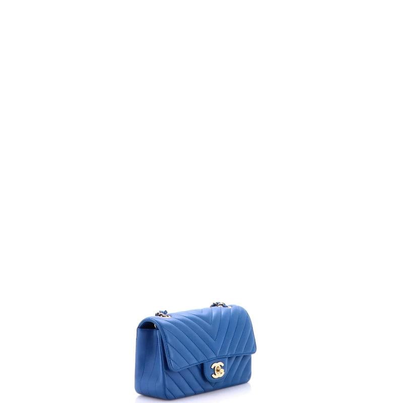 Chanel Classic Single Flap Bag Chevron Lambskin Mini - 2