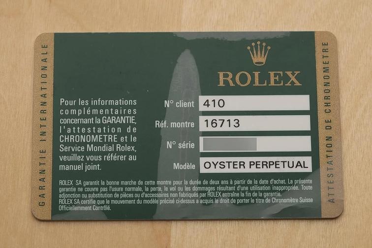 2007 CARD ROLEX GMT MASTER II 40MM 16713 SERTI RUBY DIAMOND 18K GOLD STEEL WATCH - 6