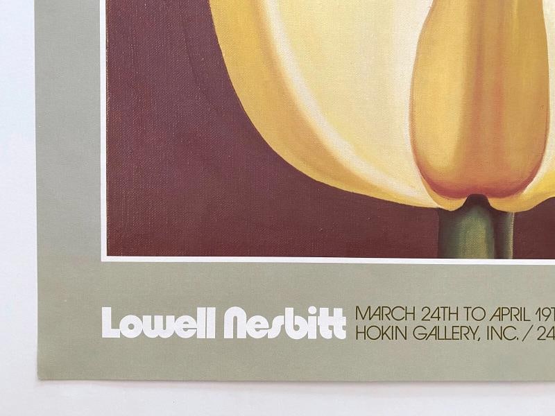 LOWELL NESBITT 1976 LITHOGRAPH PRINT "YELLOW TULIP" MODERNIST EXHIBITION POSTER - 6