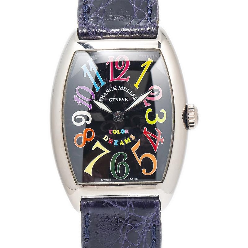 Franck Muller Color Dreams 7502QZ 18k White Gold Black Dial Ladies Watch 29mm - 2