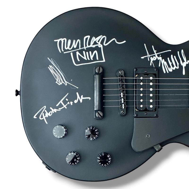 Nine Inch Nails Signed Guitar JSA COA Trent Reznor Robin Finck Ilan Rubin Justin - 2