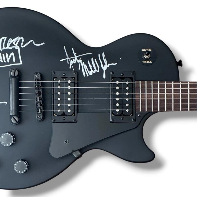 Nine Inch Nails Signed Guitar JSA COA Trent Reznor Robin Finck Ilan Rubin Justin - 3