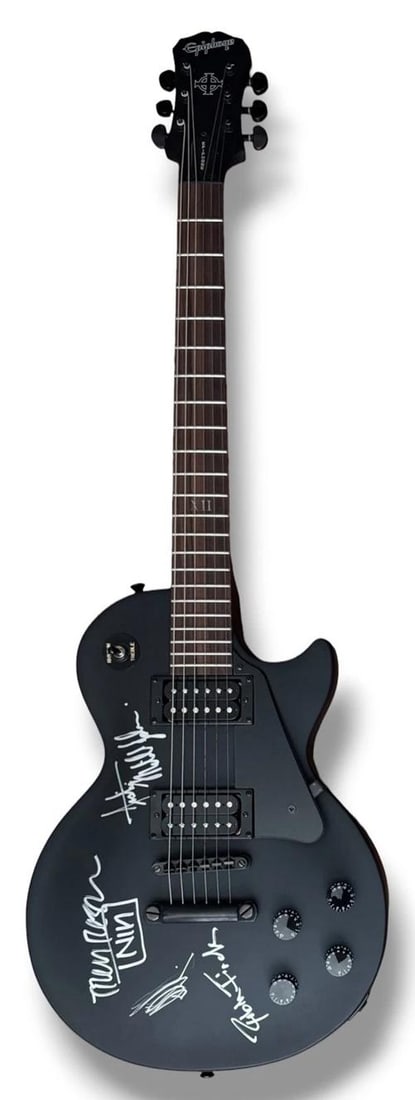 Nine Inch Nails Signed Guitar JSA COA Trent Reznor Robin Finck Ilan Rubin Justin - 4
