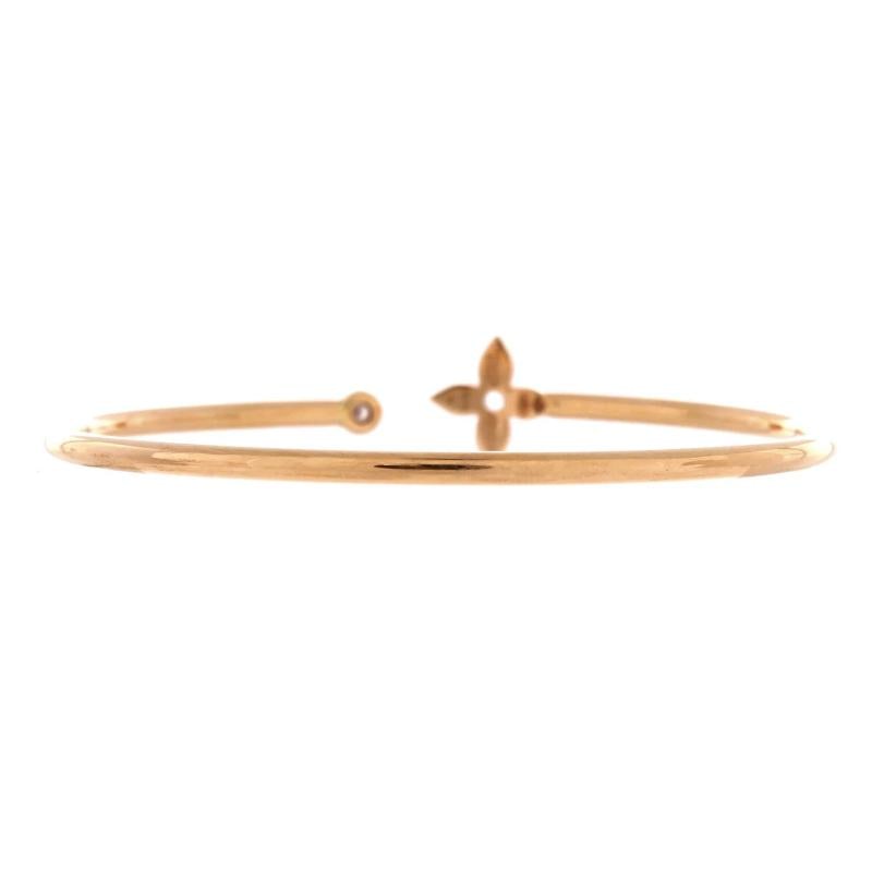Louis Vuitton Idylle Blossom Twist Cuff Bracelet 18K Rose Gold with Diamond - 3
