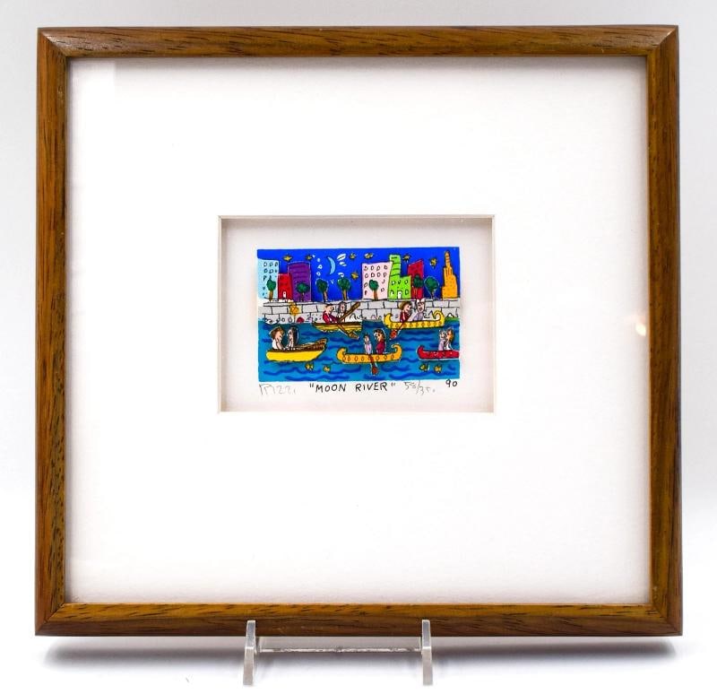 James Rizzi Limited Edition Print "Moon River" Signed & Numbered 1990 - 3