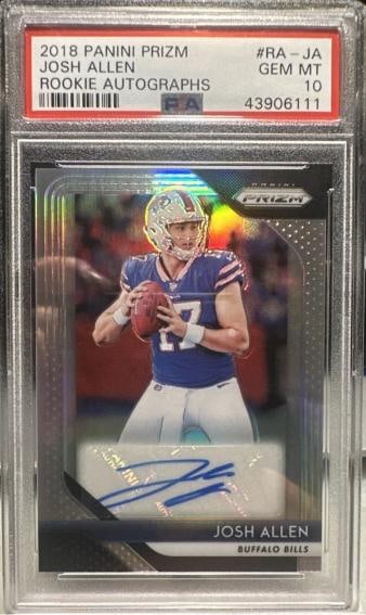 2018 Panini Prizm Josh Allen PSA 10 Auto Rookie Silver: 2018 Panini Prizm Josh Allen PSA 10 Auto Rookie Silver