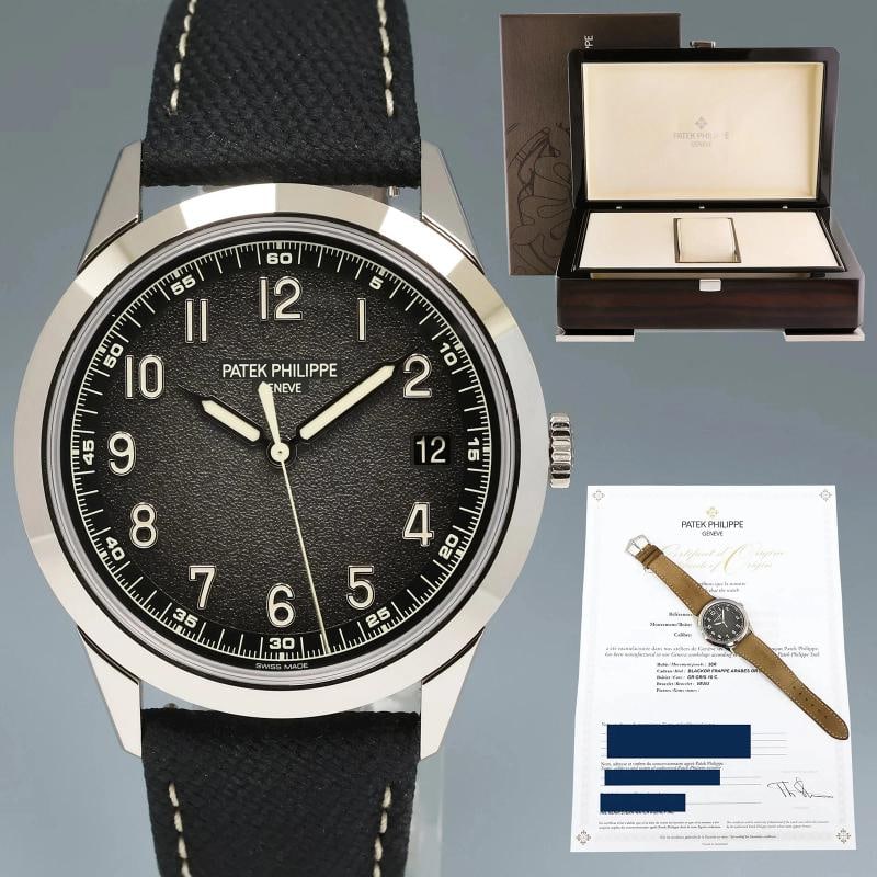 2023 PAPERS MINT Patek Philippe 5226G 40mm White Gold Black Dial Leather Watch (1 of 9)
