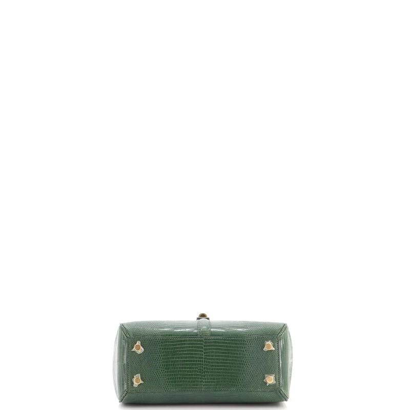 Celine 16 Top Handle Bag Lizard Small - 4