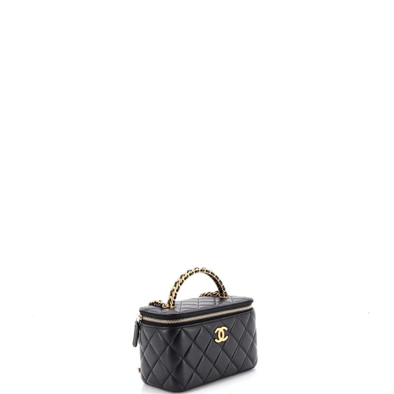 Chanel Pick Me Up Top Handle Vanity Case with Chain Quilted Lambskin Small - 2