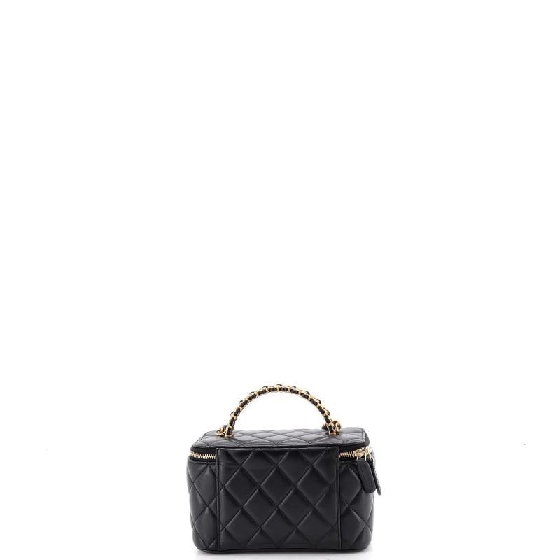 Chanel Pick Me Up Top Handle Vanity Case with Chain Quilted Lambskin Small - 3