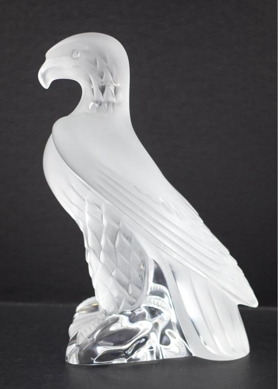 Lalique France Aigle Liberty Eagle Sculpture - Signed - 7
