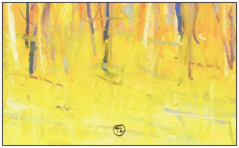 Ted Larsen Original Pastel Painting Abstract Landscape Signed Framed Artwork - 3