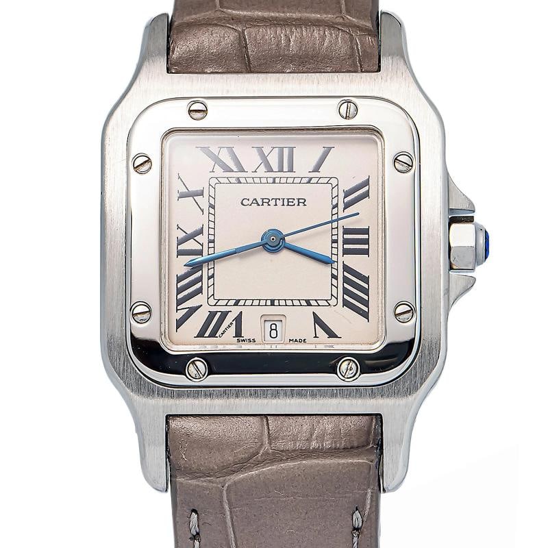 Cartier Santos 1564 Stainless White Dial Quartz Unisex Watch 29mm - 2