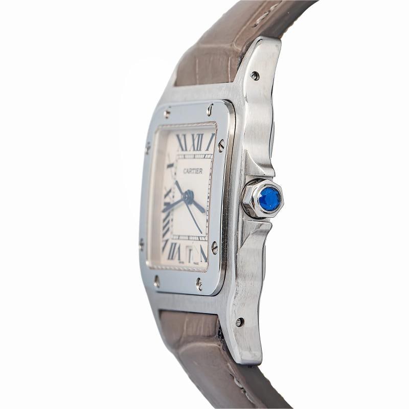 Cartier Santos 1564 Stainless White Dial Quartz Unisex Watch 29mm - 3