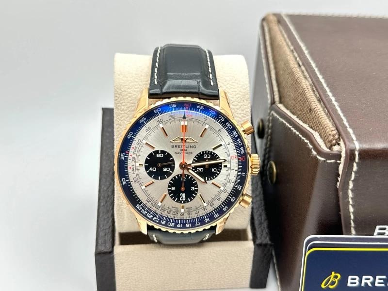2024 Breitling Navitimer B01 RB0137 46mm Chronograph 18K Gold Box Paper Stickers - 2