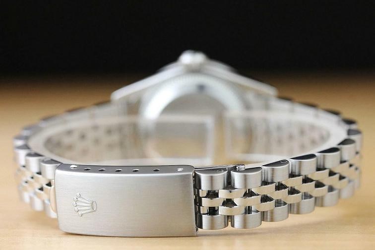 ROLEX LADIES DATEJUST 69174 M.O.P SAPPHIRE DIAMOND LUGS 18K WHITE GOLD/SS WATCH - 6