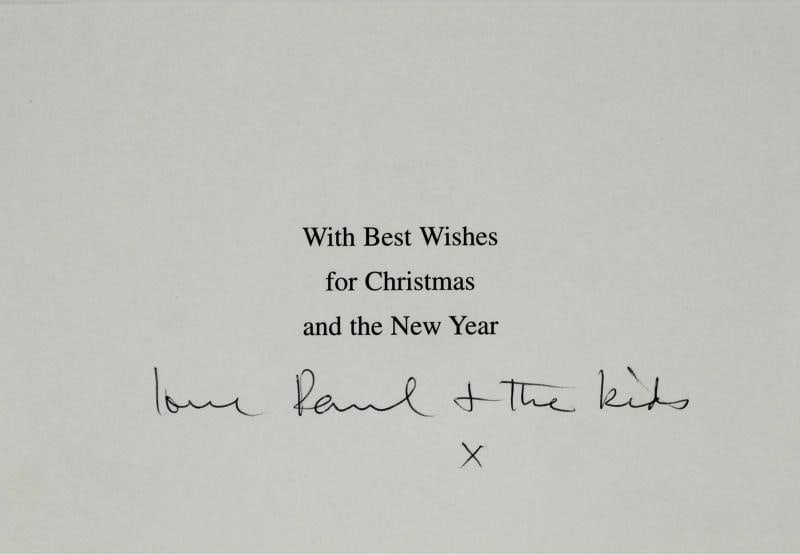 Paul McCartney "Love & The Kids" Signed 6.5x9 Christmas Greeting Card BAS: Original/Reproduction: Original,Industry: Music,PRODUCT_COA: Beckett,PRODUCT_SIGNED_BY_NAME: Paul McCartney,PRODUCT_SIGNED_BY_BRAND: The Beatles,Country of Origin: United States