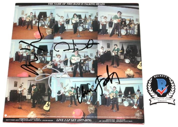 TALKING HEADS BAND SIGNED LIVE LP 1977-1979 ALBUM VINYL BECKETT COA DAVID BYRNE: Industry: Music,Autograph Authentication: Beckett,Object Type: Record,Original/Reproduction: Original,Featured Refinements: Signed LP,Country of Origin: United States