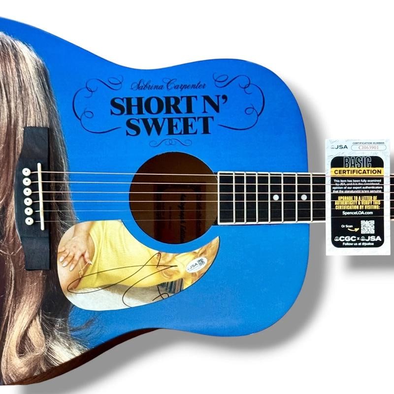 Sabrina Carpenter Signed Guitar Custom Graphics JSA COA Short N Sweet - 2