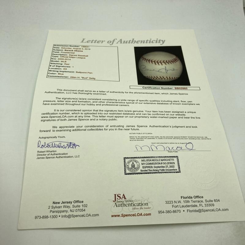 President Barack Obama Single Signed Baseball JSA COA Rare Ballpoint Signature - 6