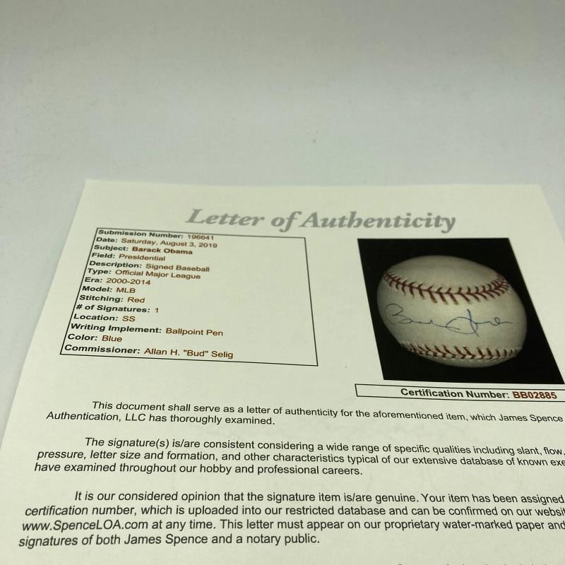 President Barack Obama Single Signed Baseball JSA COA Rare Ballpoint Signature - 7
