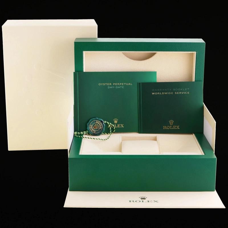 2023 MINT Rolex 228238 Day-Date 40 President Silver Roman Gold Watch Box - 7