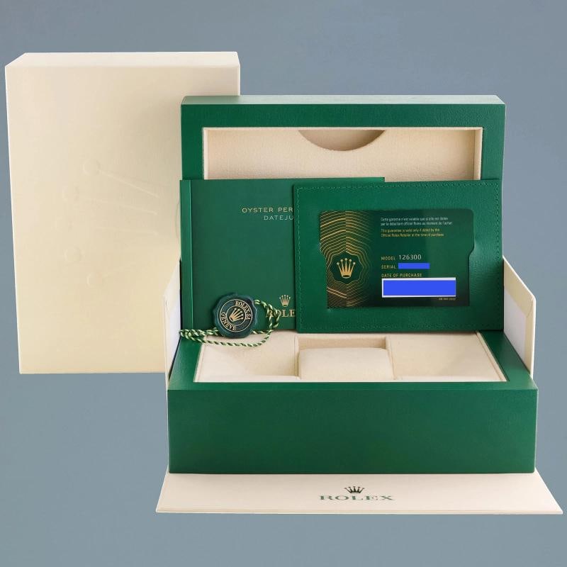 2021 NEW PAPERS Rolex DateJust 41 Steel 126300 Wimbledon Oyster 41mm Watch Box - 7