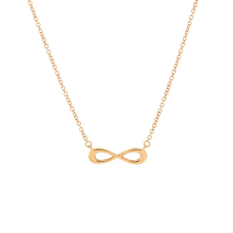 Tiffany & Co. Infinity Pendant Necklace 18K Rose Gold: Condition: Pre-owned - Good,Brand: Tiffany & Co.,Main Stone: Unknown,Metal: 18K Rose Gold,Metal Purity: 18K,Style: Pendant,Type: Necklace,Color: Rose Gold,Material: 18K Rose Gold