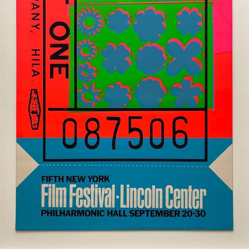 ANDY WARHOL RARE 1967 MCM SILKSCREEN PRINT FRAMED 5TH NY FILM FESTIVAL XL POSTER - 10