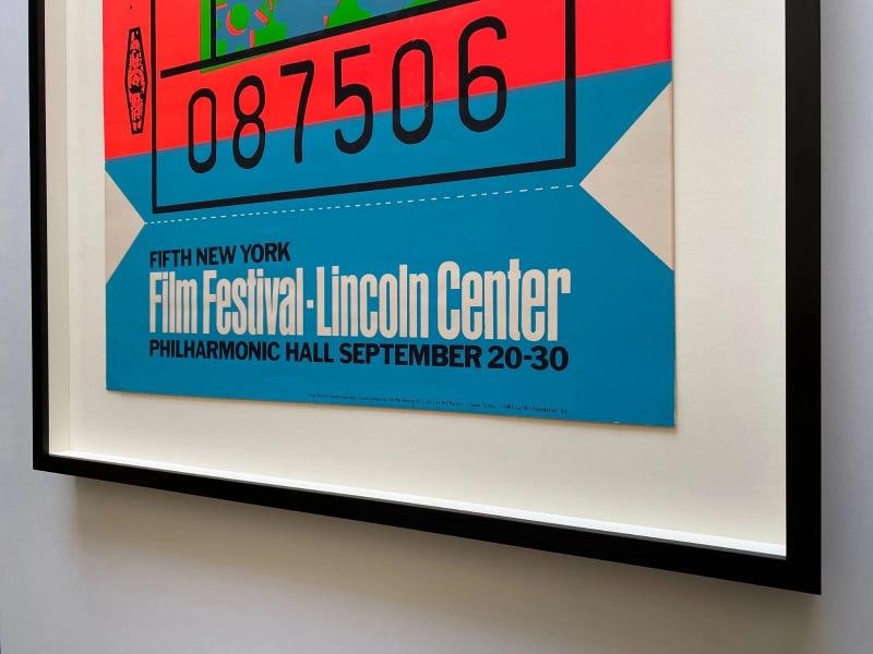 ANDY WARHOL RARE 1967 MCM SILKSCREEN PRINT FRAMED 5TH NY FILM FESTIVAL XL POSTER - 16