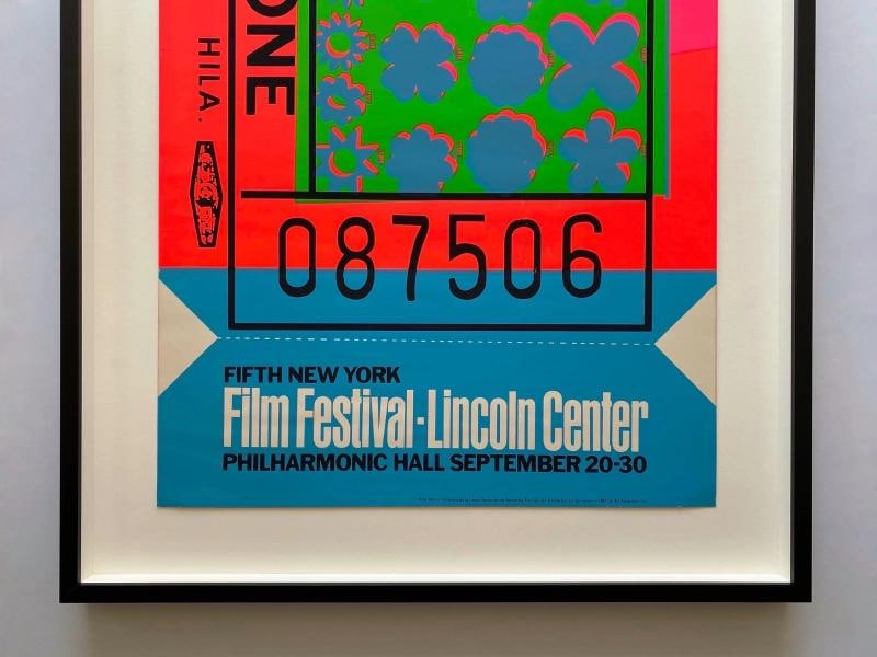 ANDY WARHOL RARE 1967 MCM SILKSCREEN PRINT FRAMED 5TH NY FILM FESTIVAL XL POSTER - 4