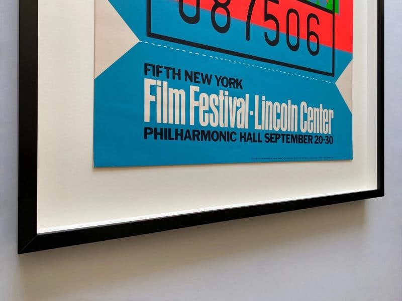 ANDY WARHOL RARE 1967 MCM SILKSCREEN PRINT FRAMED 5TH NY FILM FESTIVAL XL POSTER - 9